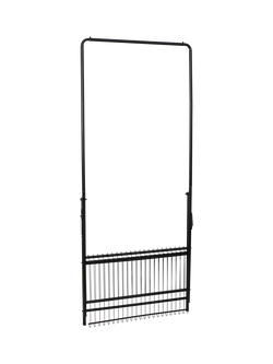 John Lewis Folding Metal Clothes Rail, Black, Black