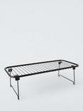 John Lewis Stackable Folding Metal Shoe Rack, Black