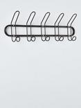 John Lewis Metal 5 Hook Rack, Black