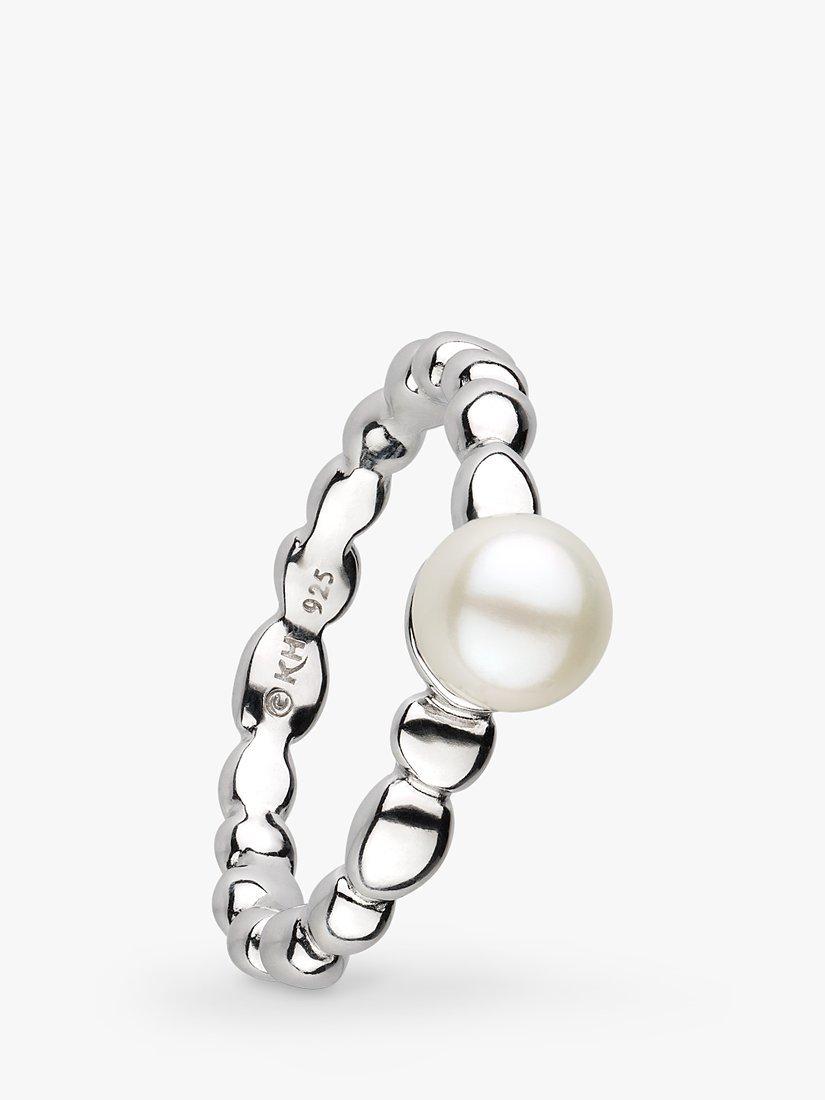 Kit Heath Freshwater Pearl Pebble Ring, Silver