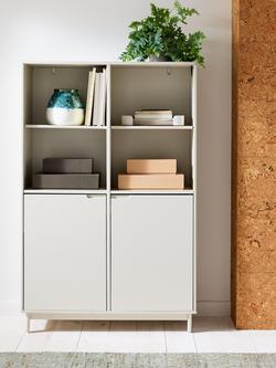 John Lewis Format Wide Bookcase, Greige - view 2, 