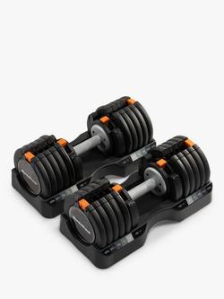 NordicTrack 25kg Select-A-Weight Adjustable Dumbbell Set, Black