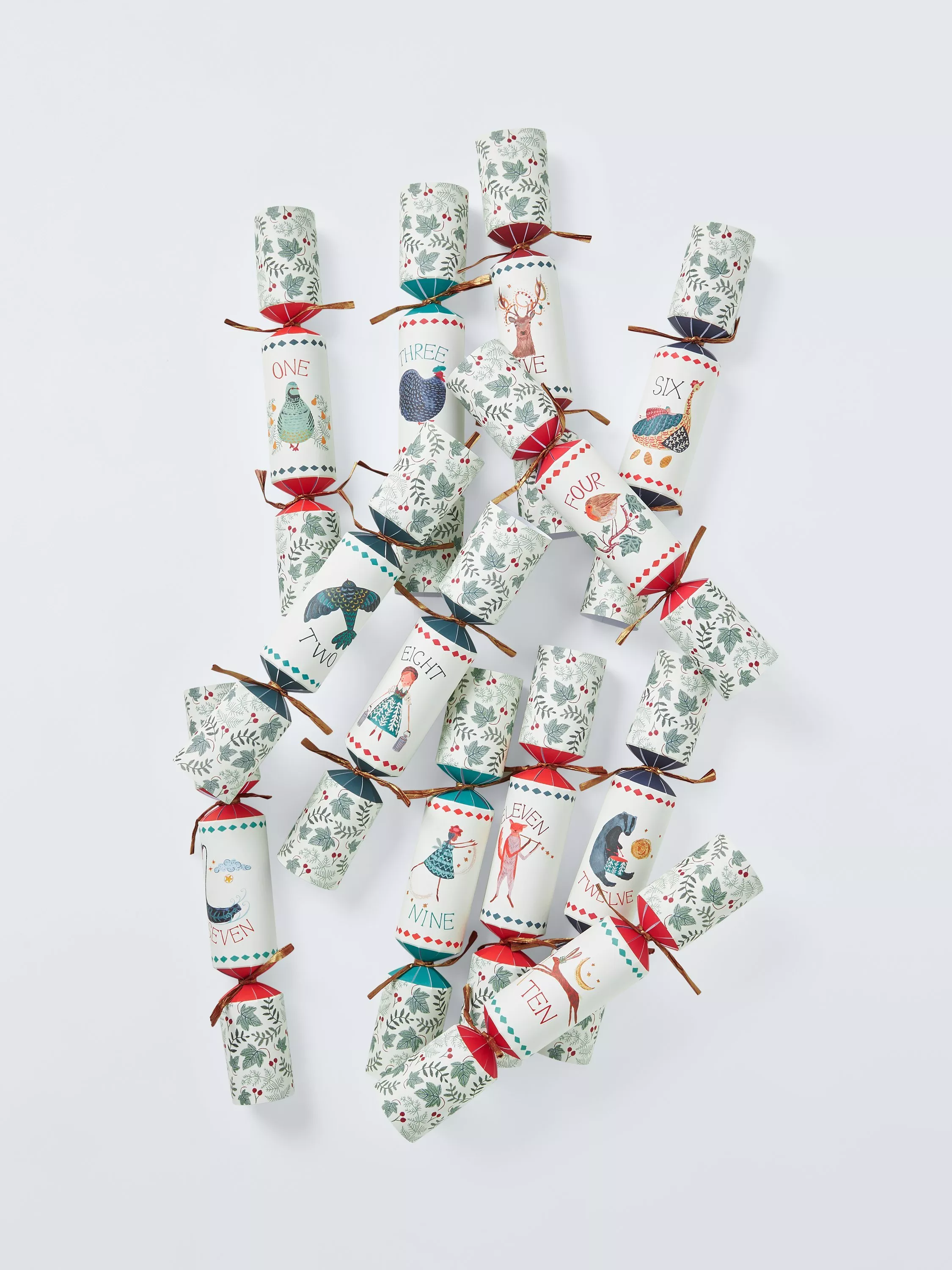 John Lewis Twelve Days of Christmas Crackers, Pack of 12