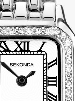 Sekonda 40655 Women's Monica Bracelet Strap Watch, Silver - view 2, Silver/White
