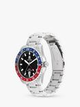 Tommy Hilfiger 1792131 Colour Block Bezel Swiss GMT Movement Sports Watch, Silver