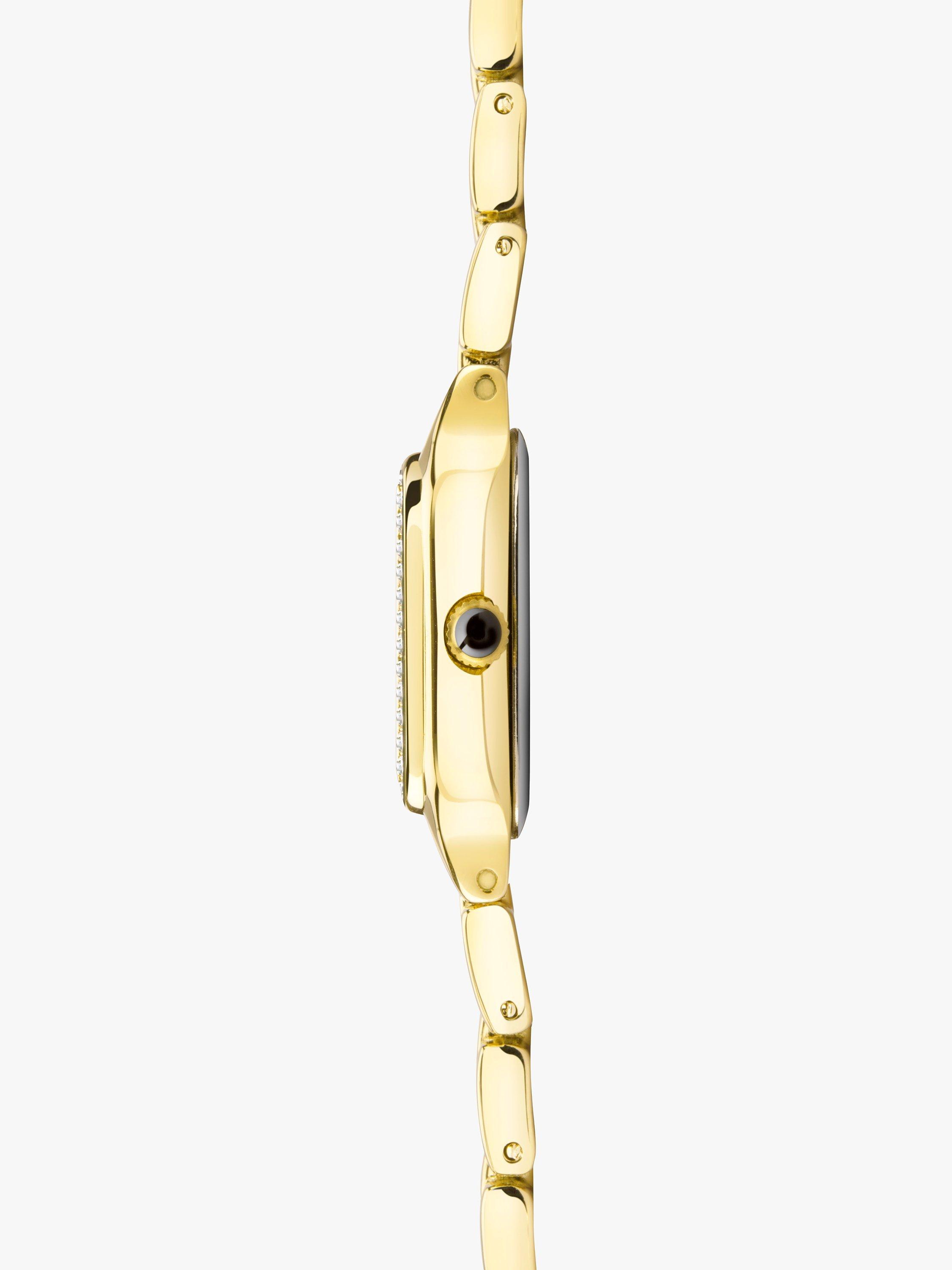 Product image 4 of 7, which shows Sekonda Women's Monica Crystal Rectangle Dial Bracelet Strap Watch, Gold