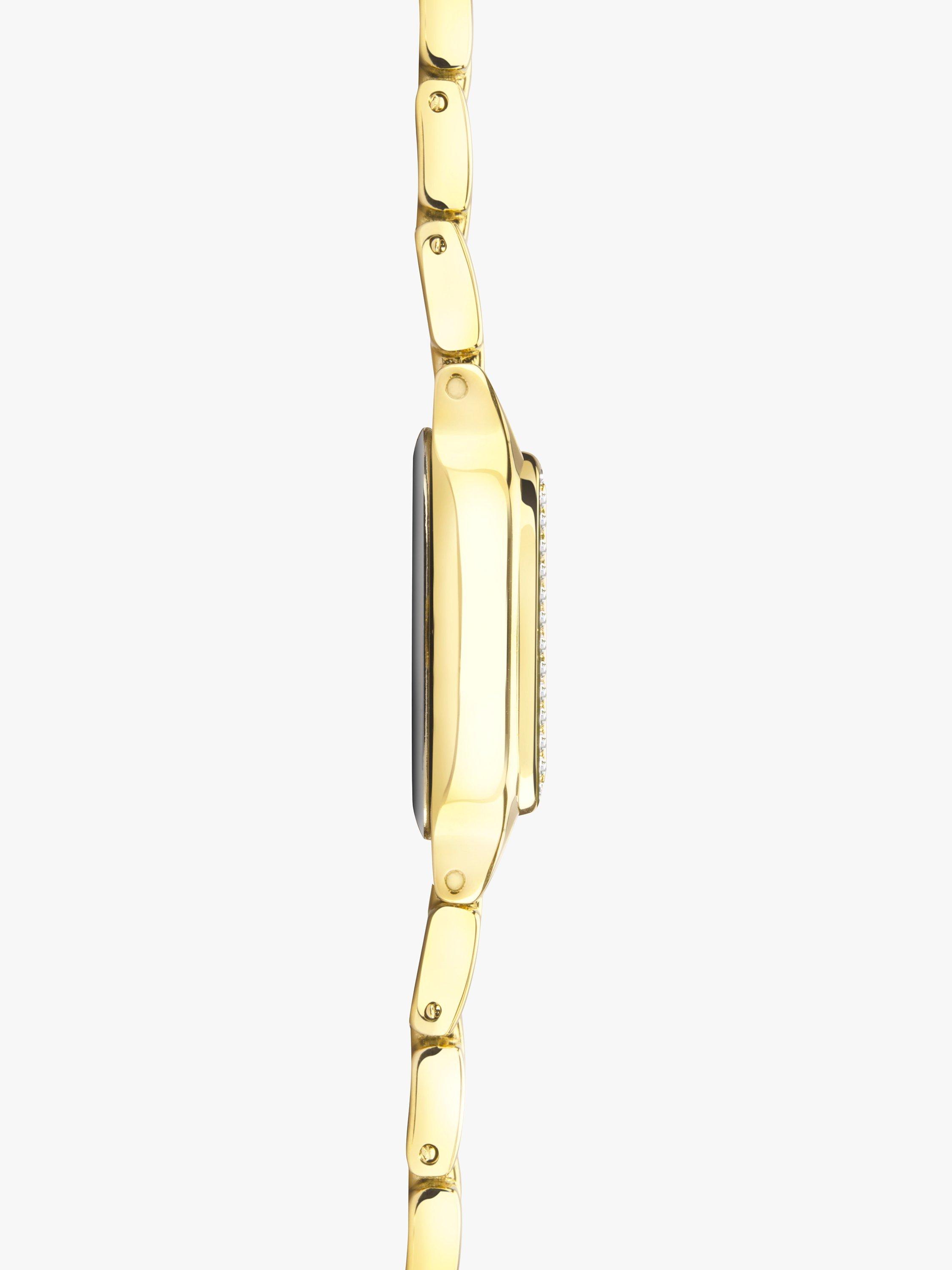 Product image 5 of 7, which shows Sekonda Women's Monica Crystal Rectangle Dial Bracelet Strap Watch, Gold