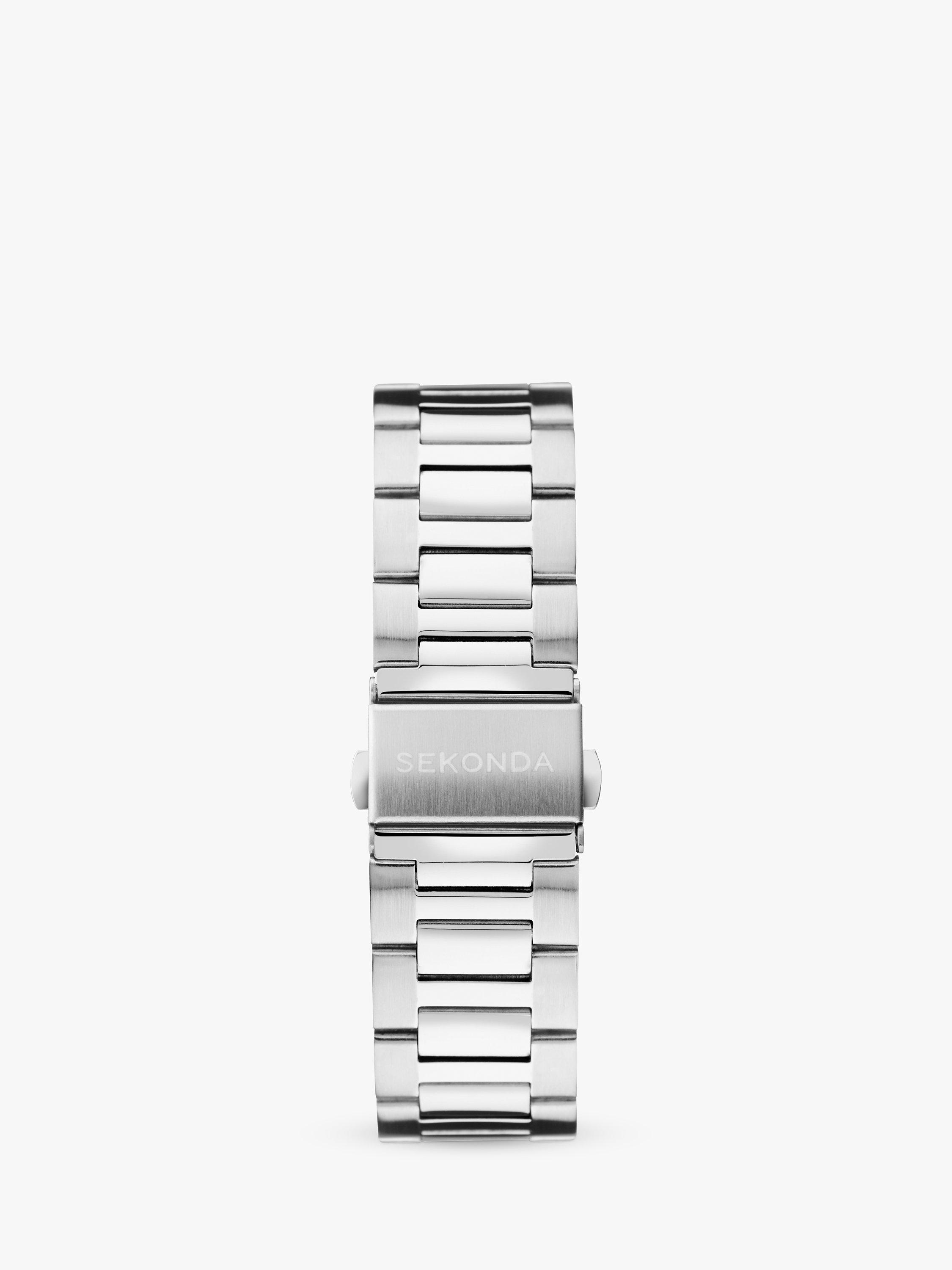 Product image 3 of 7, which shows Sekonda Men's Ocean Bracelet Strap Watch, Silver/Blue