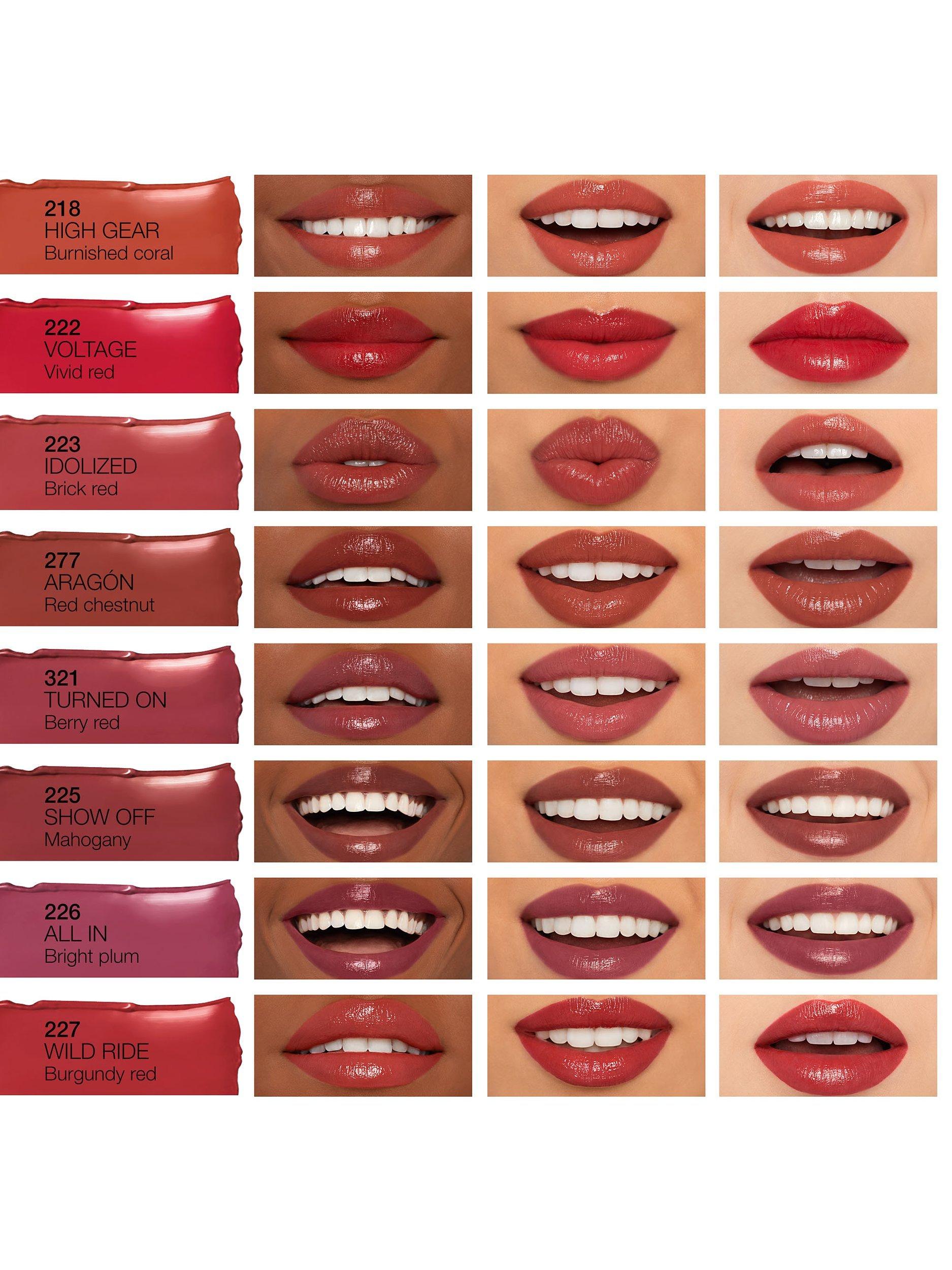 Product image 4 of 8, which shows NARS Afterglow Sensual Shine Lipstick, Wild Ride