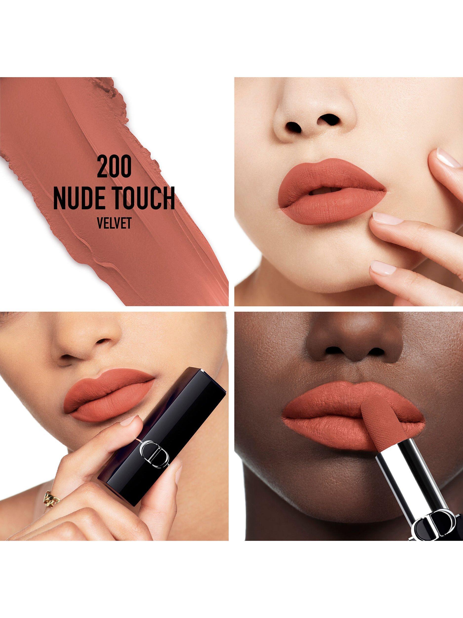 Product image 2 of 8, which shows DIOR Rouge Dior Couture Colour Lipstick Refill - Velvet Finish, 200 Nude Touch