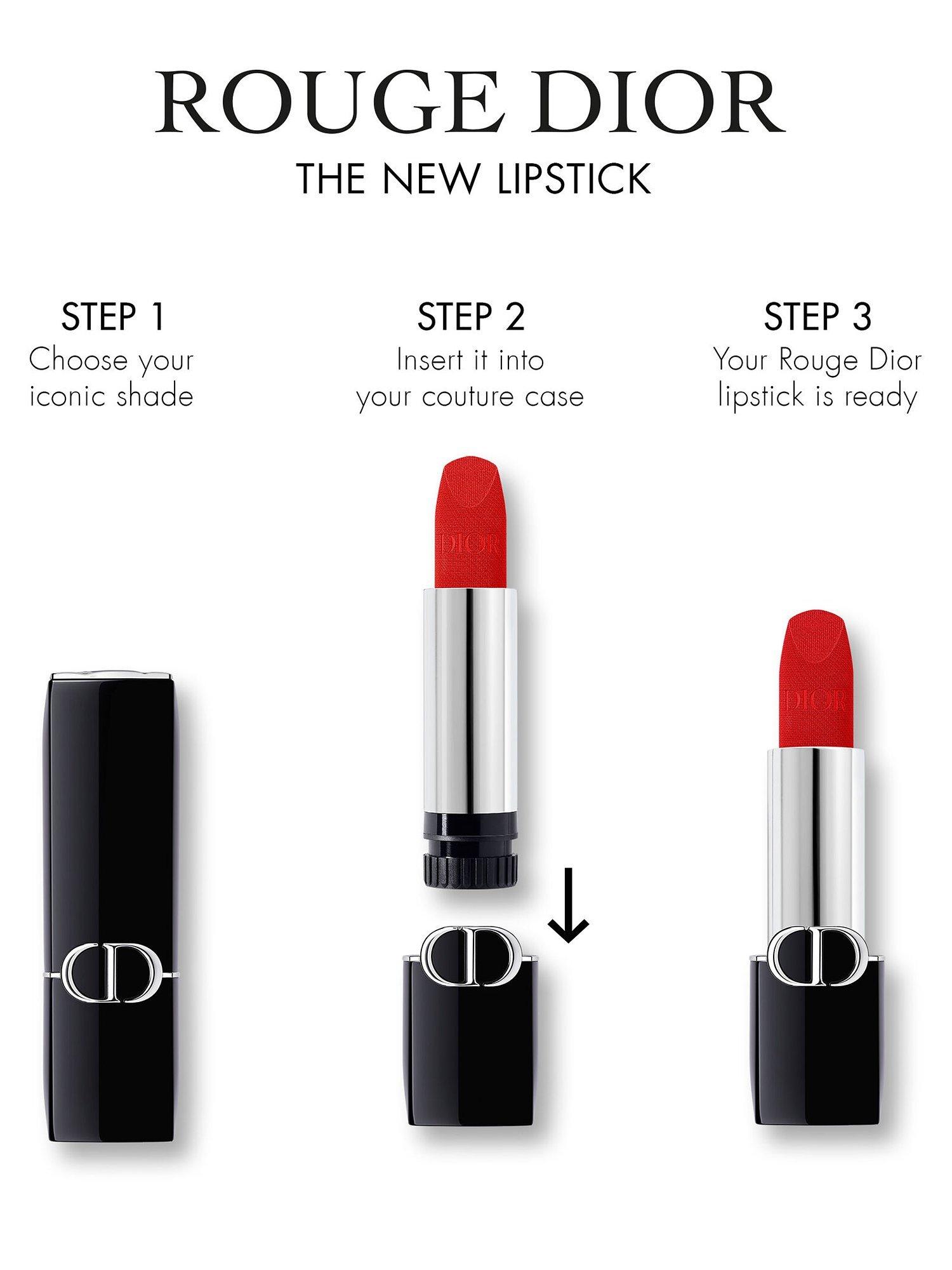 Product image 6 of 8, which shows DIOR Rouge Dior Couture Colour Lipstick Refill - Velvet Finish, 200 Nude Touch