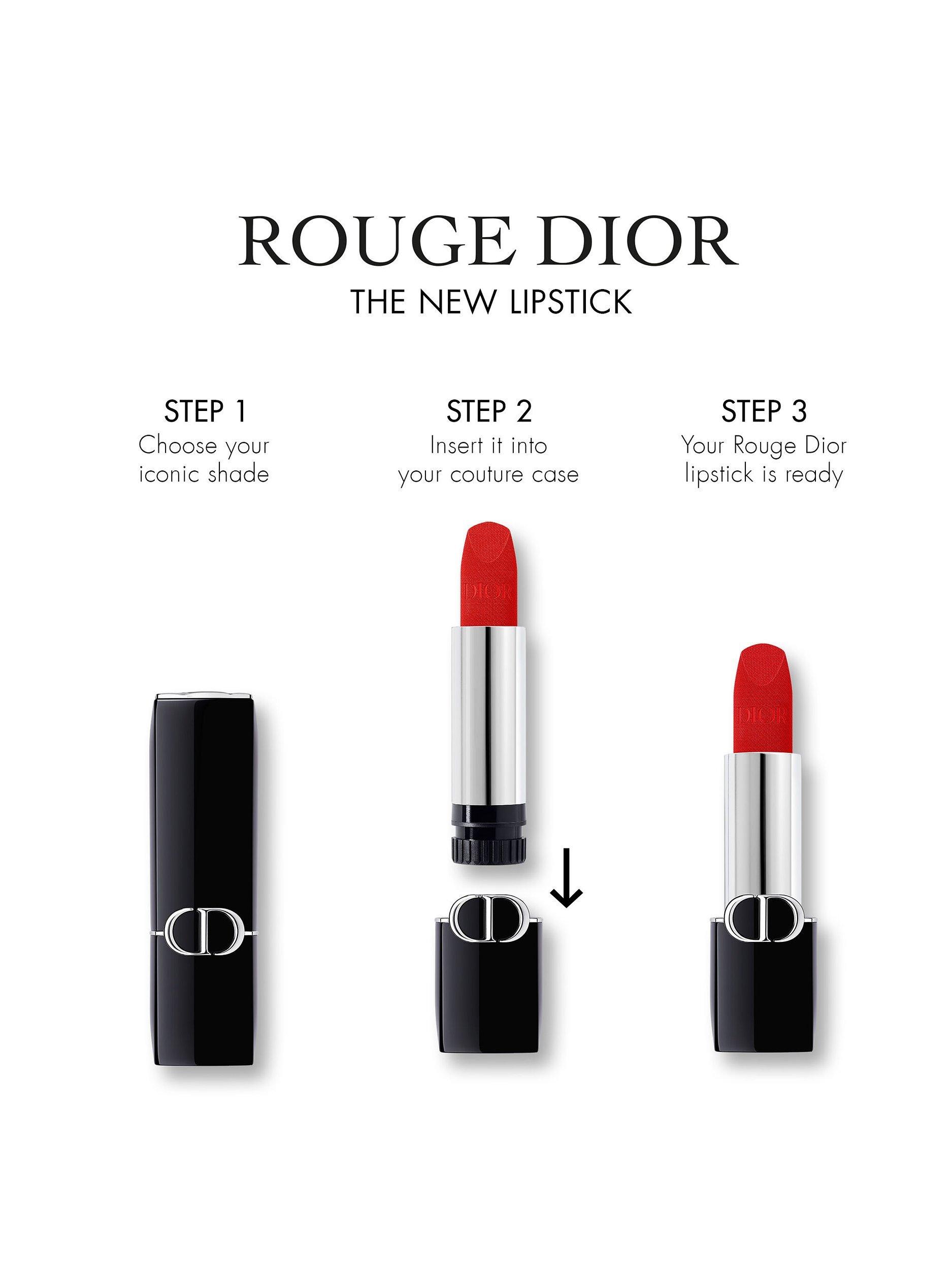 Product image 6 of 8, which shows DIOR Rouge Dior Couture Colour Lipstick Refill - Velvet Finish, 772 Classic Rosewood