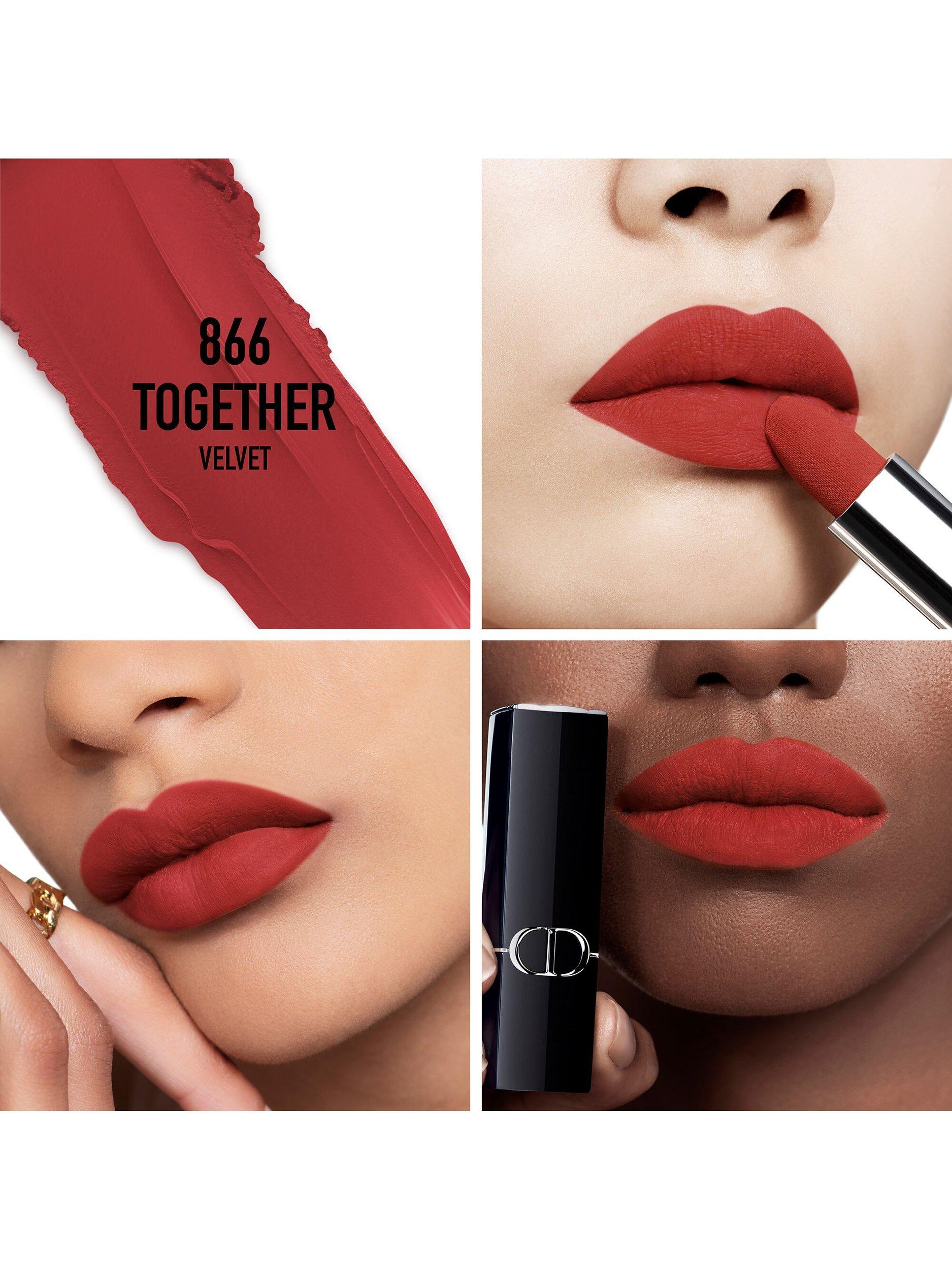 Product image 2 of 7, which shows DIOR Rouge Dior Couture Colour Lipstick - Velvet Finish, 866 Together