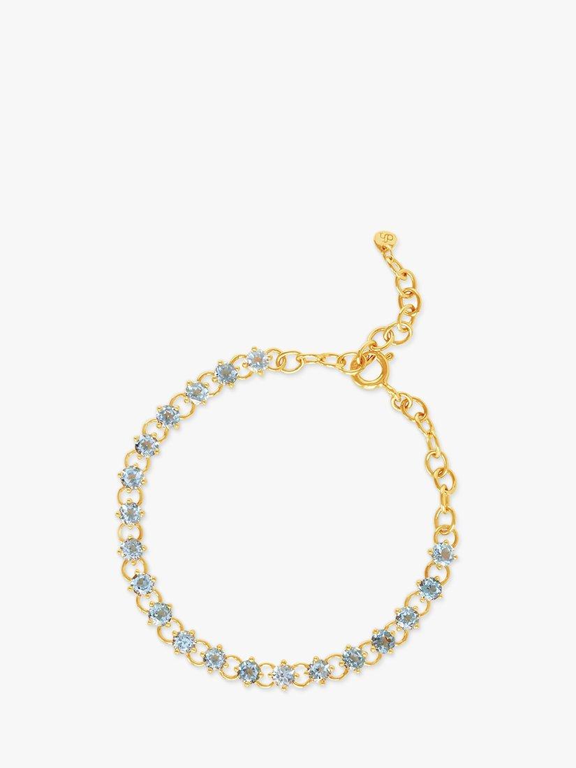 Dinny Hall Sky Blue Topaz Chain Bracelet, Gold