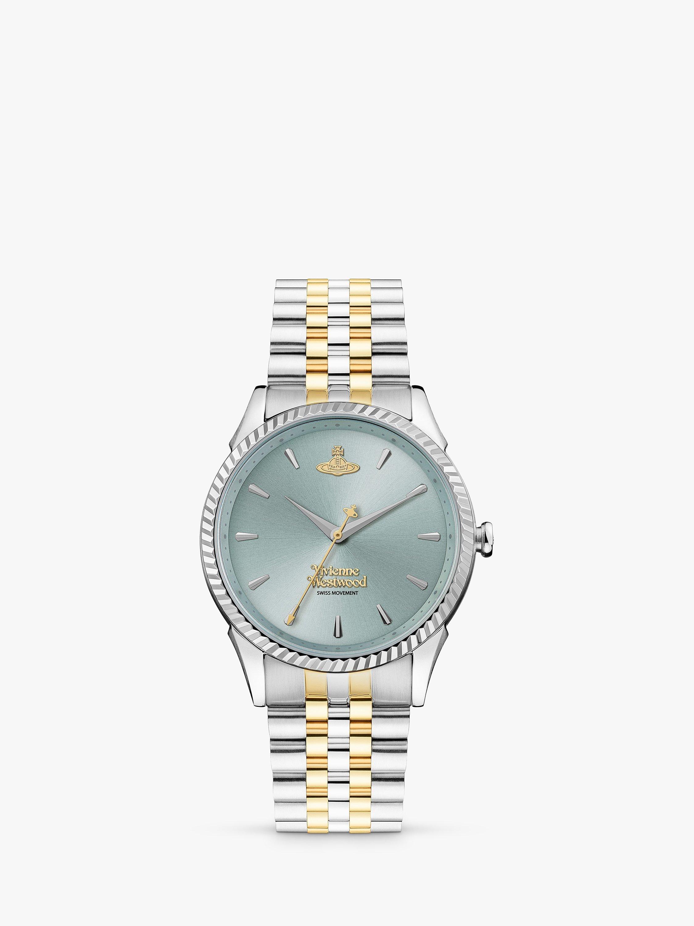Product image 1 of 6, which shows Vivienne Westwood VV240CPSG Women's Seymour Bracelet Strap Watch, Silver/Gold VV240LGRSG