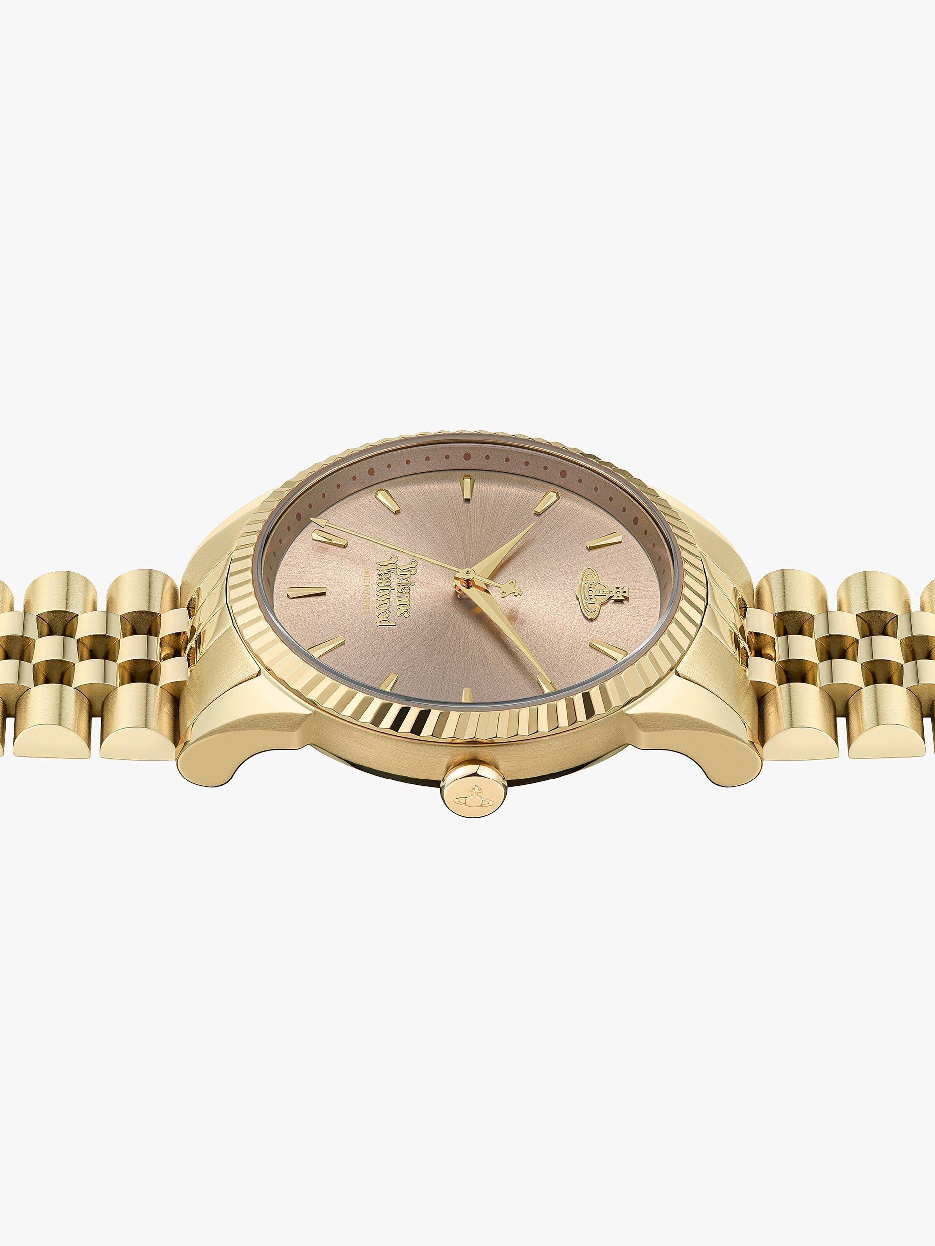 Product image 4 of 6, which shows Vivienne Westwood VV240CPSG Women's Seymour Bracelet Strap Watch, Gold VV240PKGD