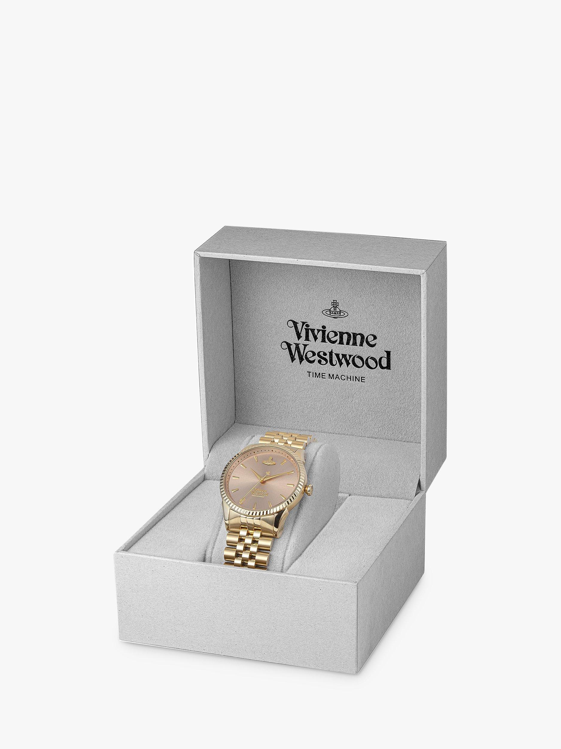 Product image 6 of 6, which shows Vivienne Westwood VV240CPSG Women's Seymour Bracelet Strap Watch, Gold VV240PKGD