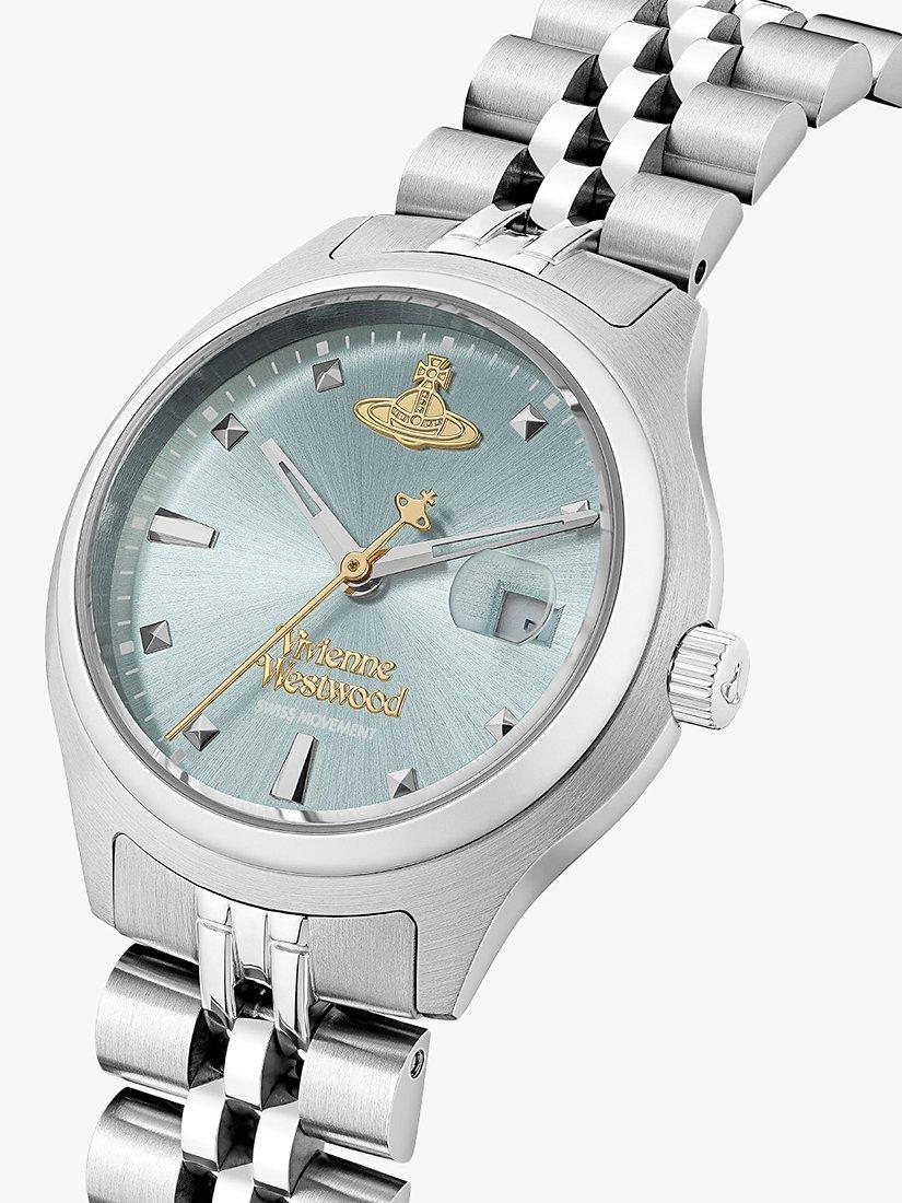 Product image 2 of 6, which shows Vivienne Westwood Women's Little Camberwell Bracelet Strap Watch, Silver/Blue VV311LBLSL