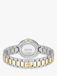 HUGO BOSS 1502761 Women's Sena Monogram Dial Bracelet Strap Watch, Silver