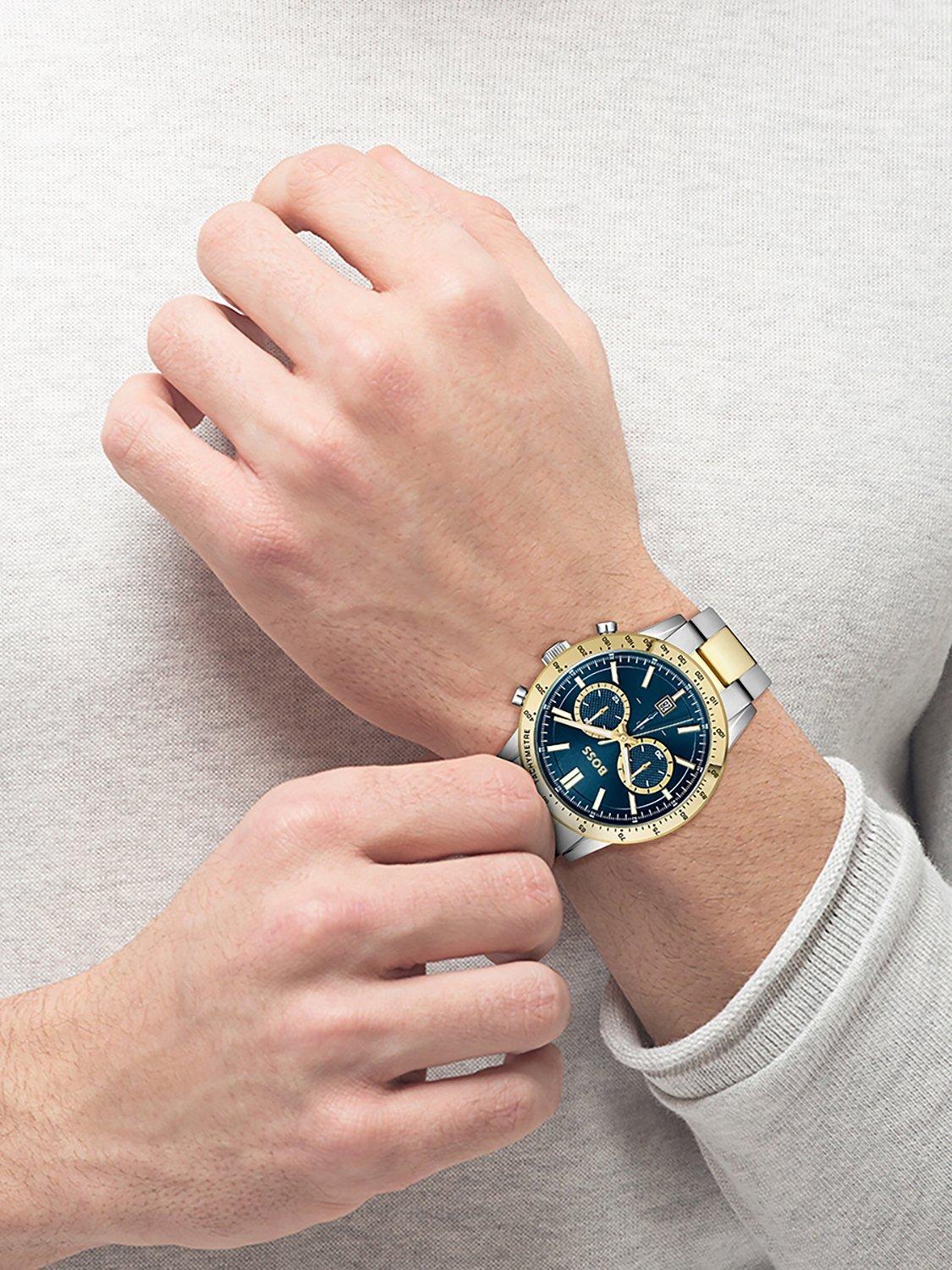 Product image 4 of 6, which shows BOSS Men's Allure Chronograph Date Bracelet Strap Watch, Multi/Blue 1514163