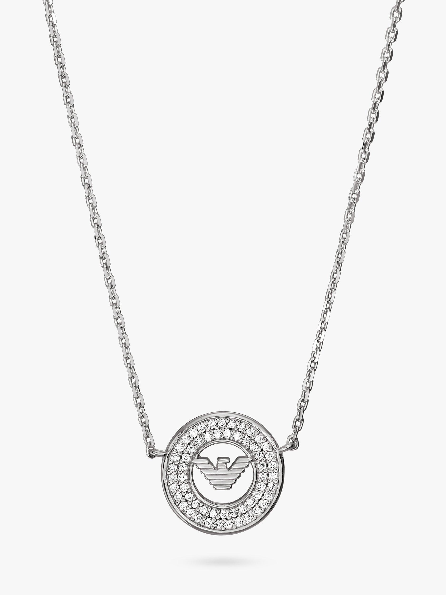 Product image 2 of 3, which shows Emporio Armani Logo Necklace, Silver