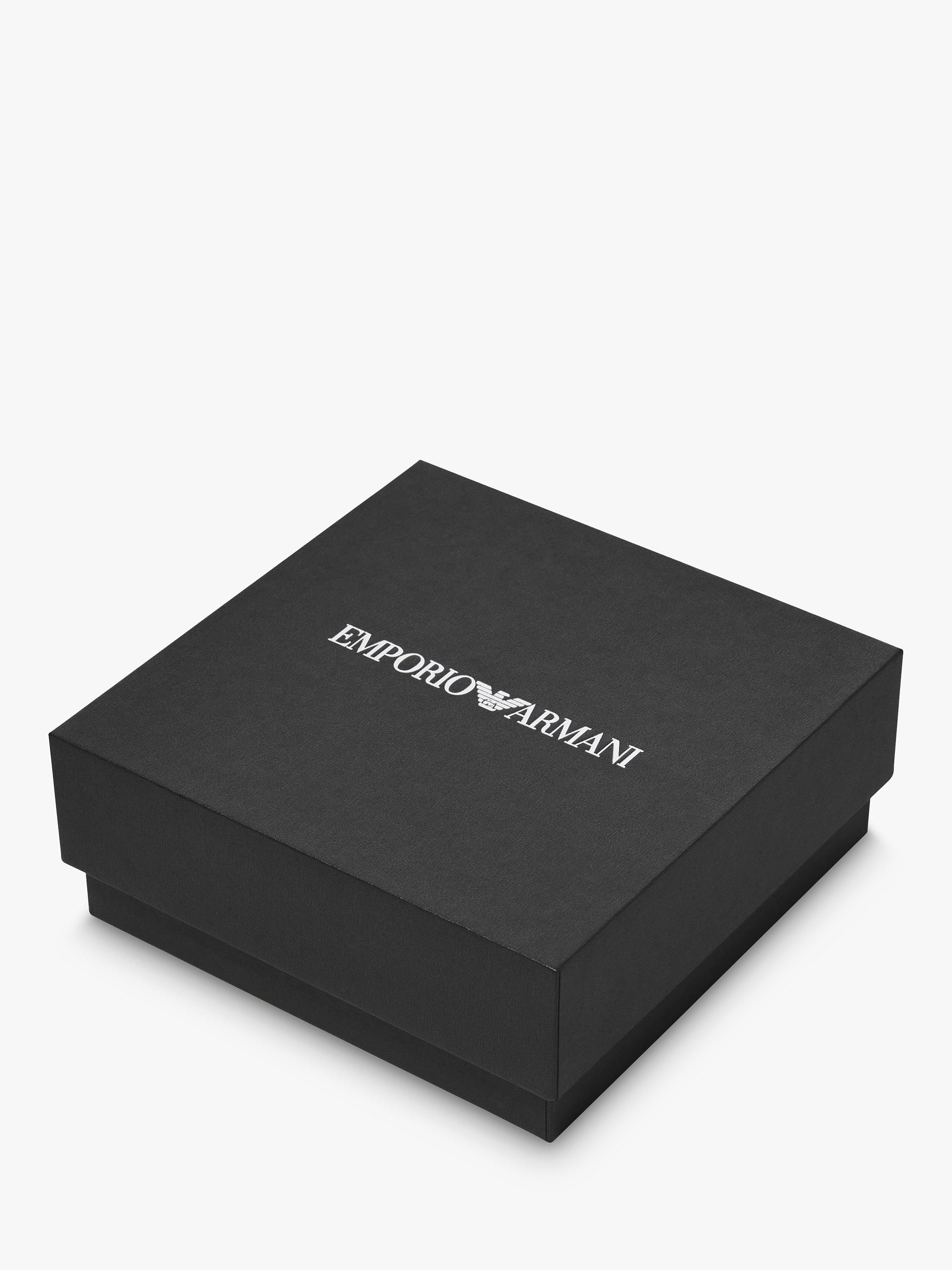 Product image 5 of 5, which shows Emporio Armani Eagle Logo Necklace and Drop Earring Jewellery Set, Gold