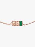 Emporio Armani Cubic Zirconia Barrel Charm Bracelet, Rose Gold