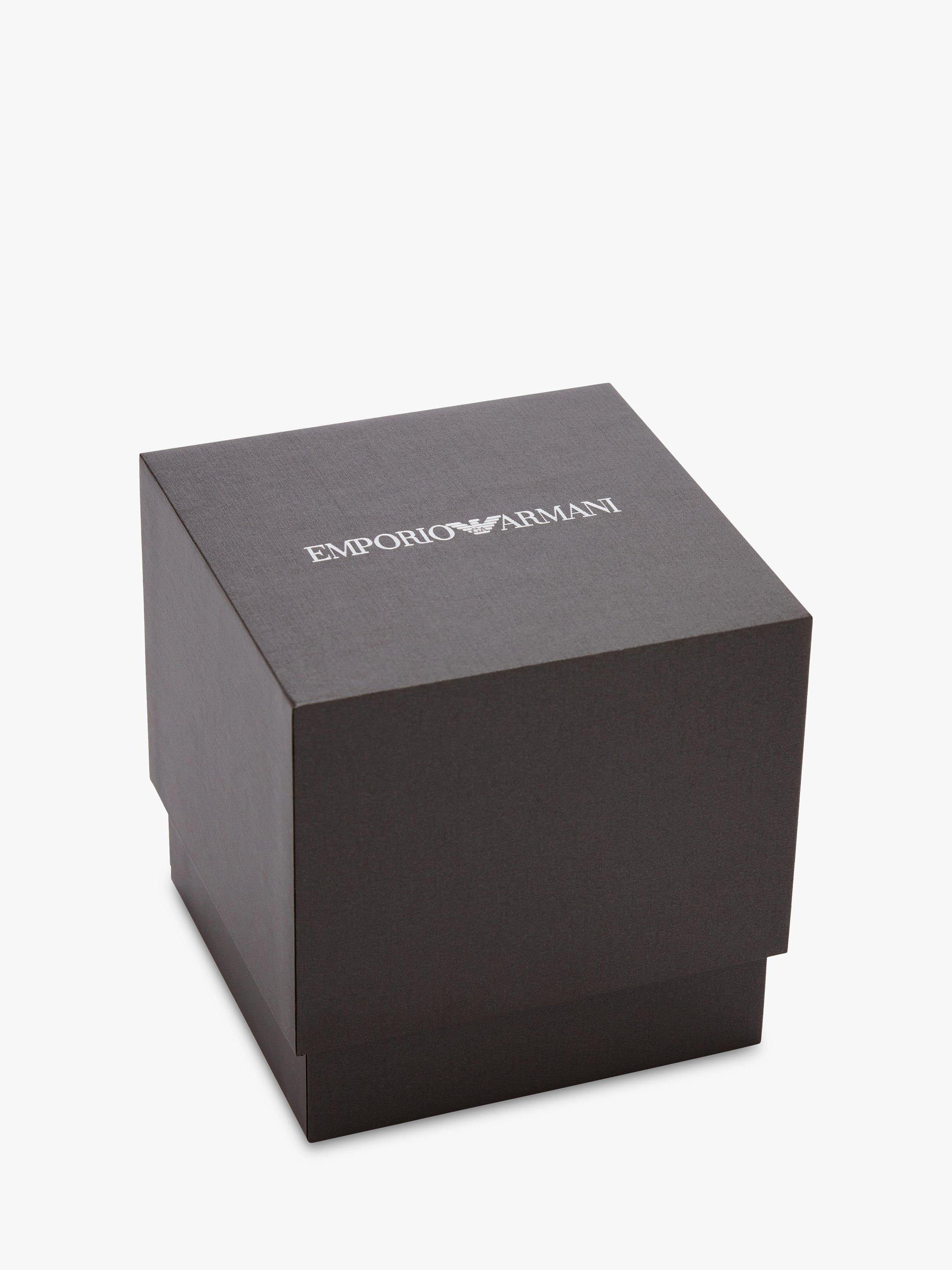 Product image 6 of 6, which shows Emporio Armani Men's Chronograph Bracelet Strap Watch, Silver/Green AR1581