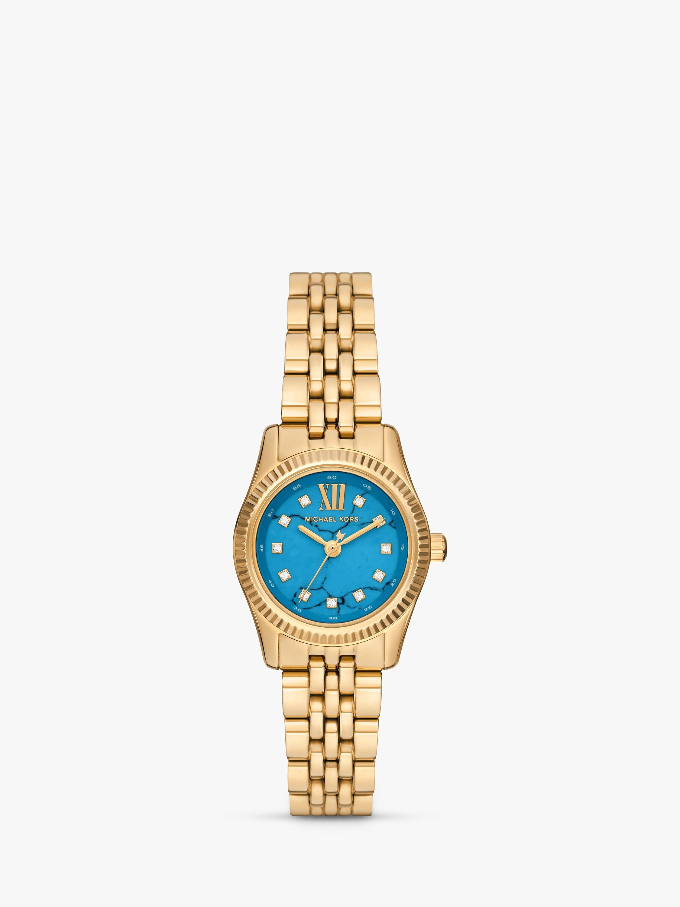 Michael kors gold blue watch hotsell