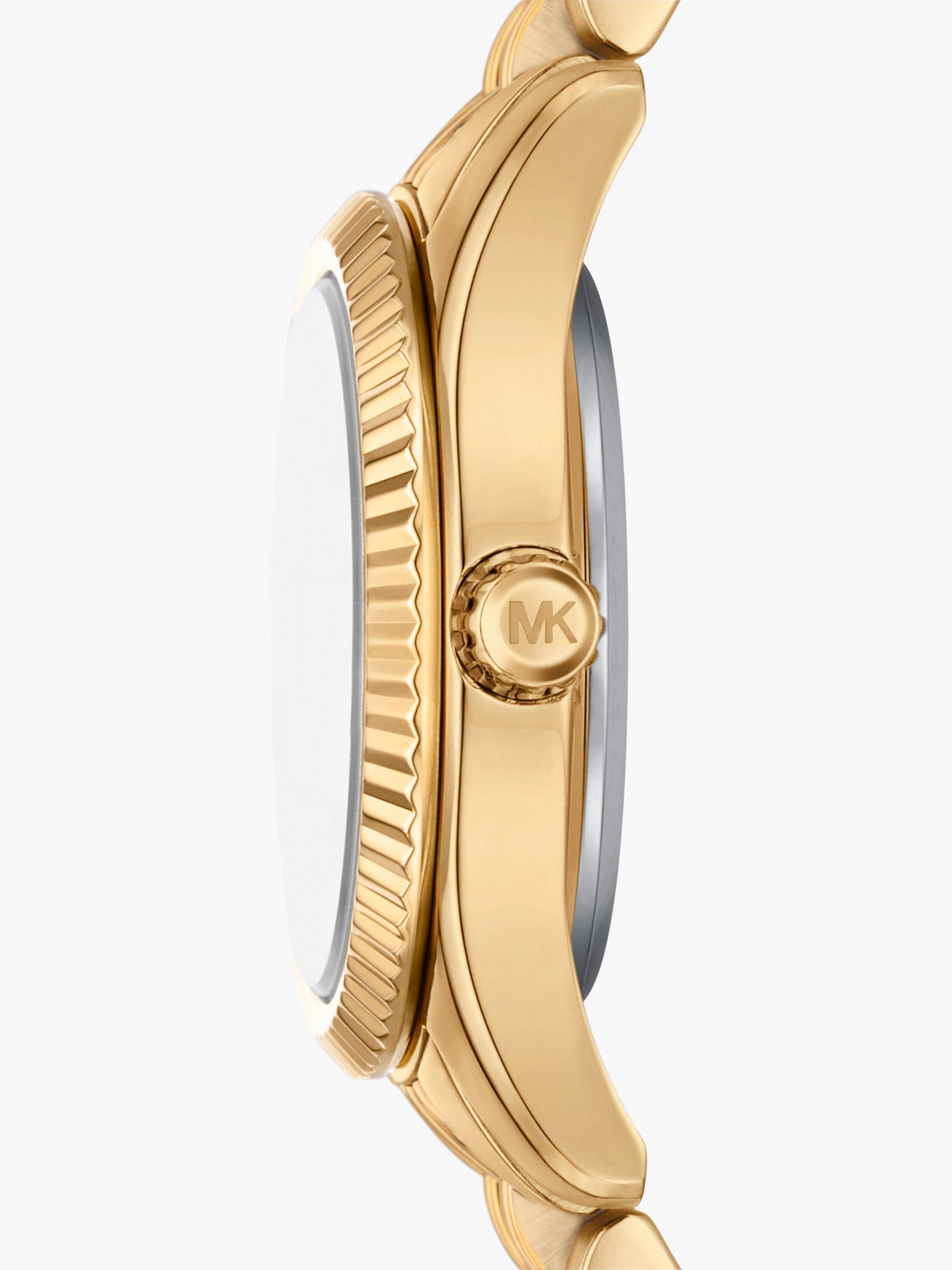 Product image 2 of 4, which shows Michael Kors MK4813 Women's Lexington Bracelet Strap Watch, Gold/Blue