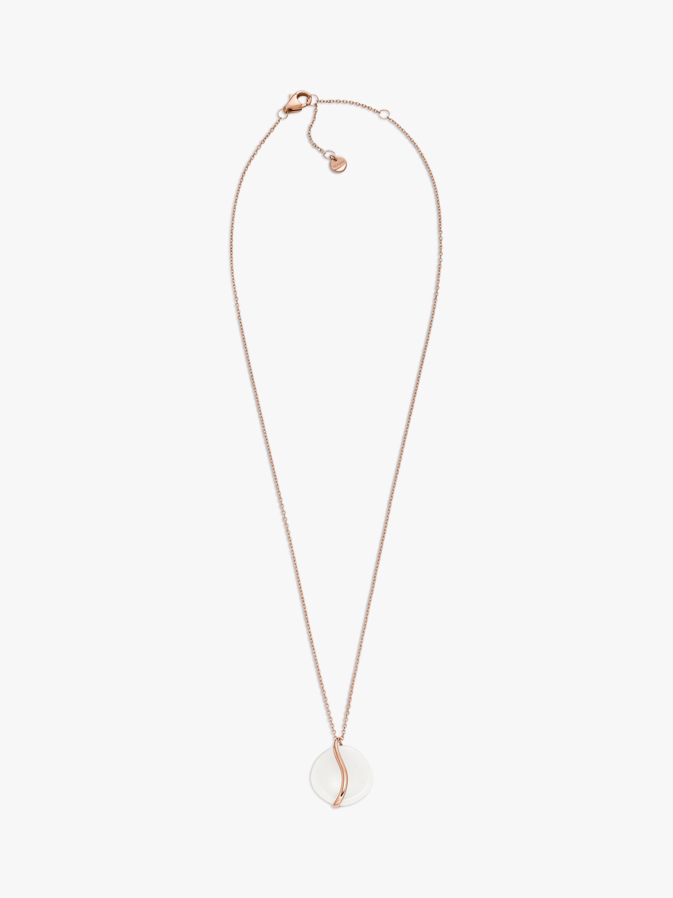 Product image 2 of 6, which shows Skagen Glass Stone Wave Pendant Necklace,