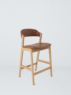 John Lewis Santino Bar Stool, Oak Bianco Oil, Cognac