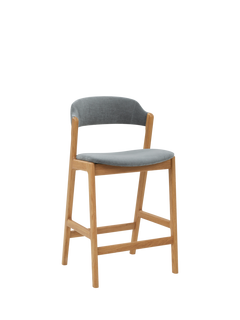 John Lewis Santino Bar Stool, Oak Bianco Oil/Smoked Pearl