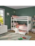 Stompa Classic Kids Originals Bunk Bed with 2x Trundle Drawers, FSC-Certified (Pine), White