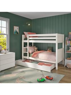 Stompa Classic Kids Originals Bunk Bed with Trundle Drawer, FSC-Certified (Pine), White - view 2, White