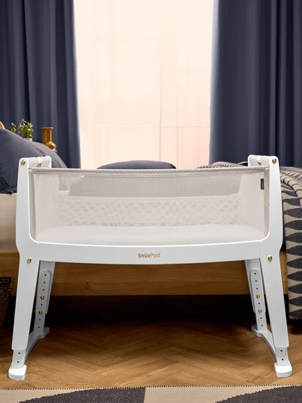 Snüz SnüzPod Studio Bedside Crib, Paris White