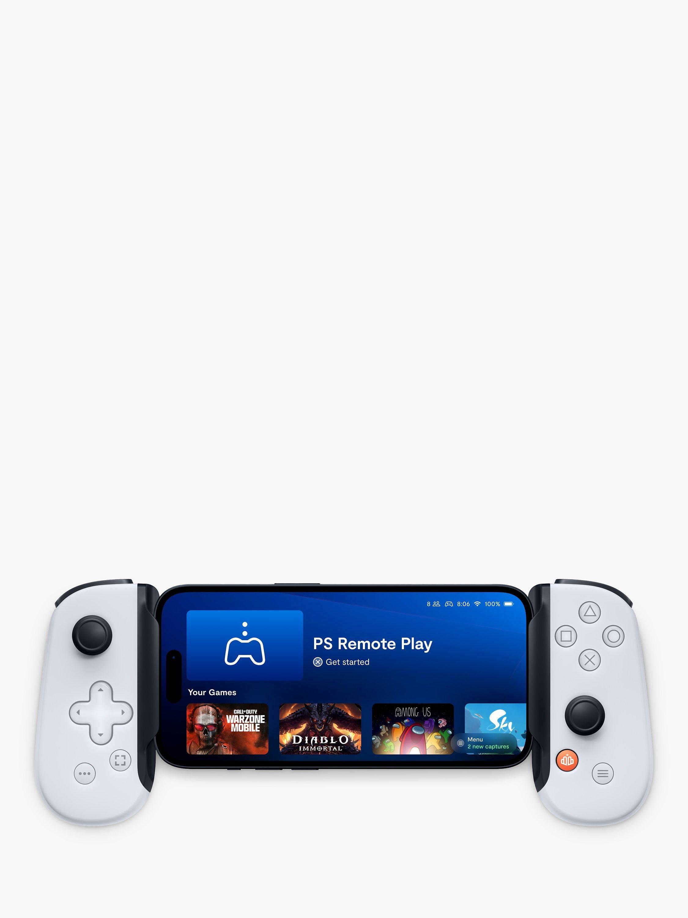 Backbone One Mobile Gaming Controller for Android & iPhone 15 Series, Playstation Edition, USB-C Connection, White Backbone One Mobile Gaming Controller for Android & iPhone 15 Series, Playstation Edition, USB-C Connection, White
