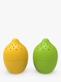 Kikkerland Reusable Fridge & Freezer Fresheners, Set of 2, Green/Yellow