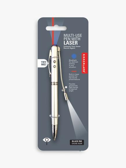 Kikkerland Spy Pen, Silver - view 2, Silver