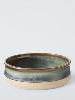 John Lewis Stoneware Dog Bowl, Small, Green/Multi, Green/Multi