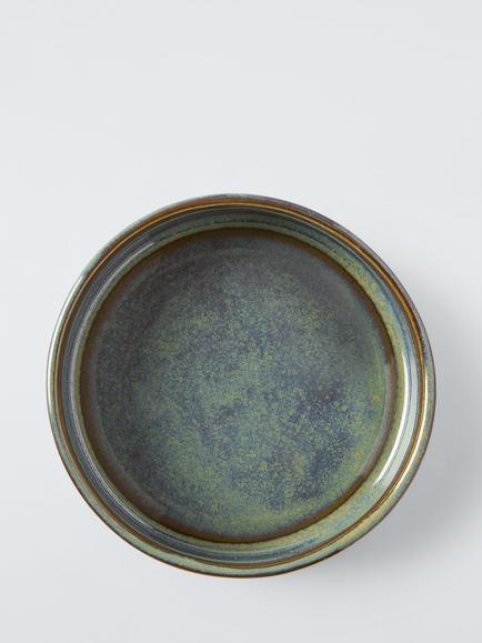 John Lewis Stoneware Dog Bowl, Small, Green/Multi - view 2, Green/Multi