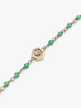 Olivia Burton Beaded Agate Charm Bracelet, Gold/Green