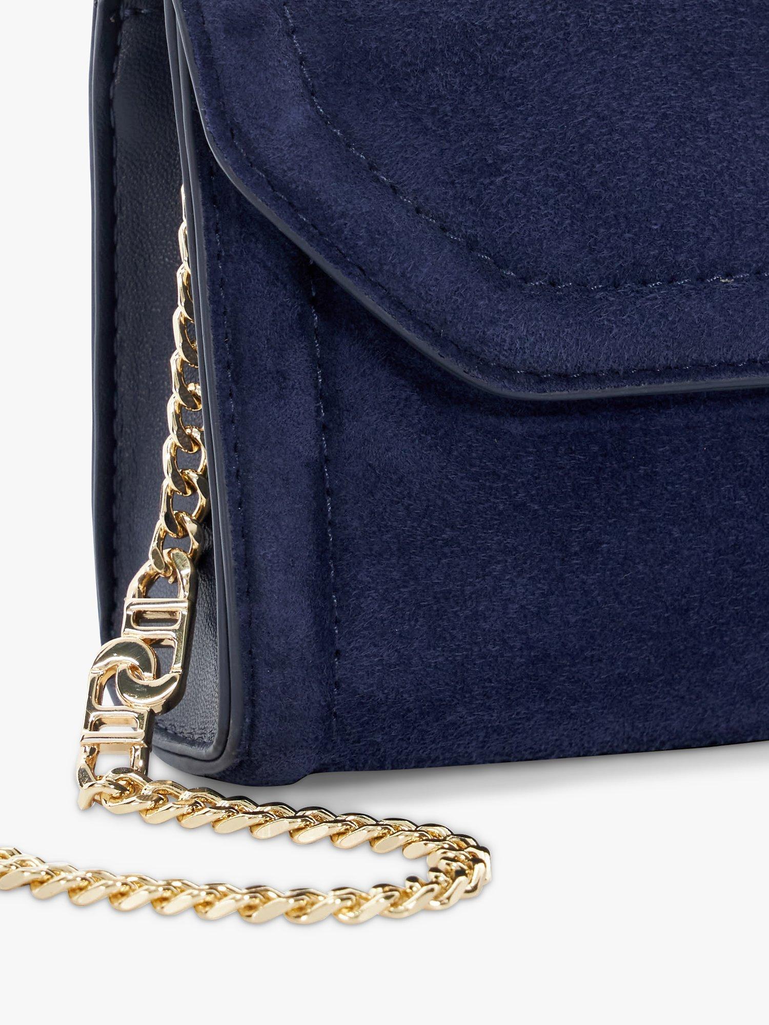 Dune Bellini Box Clutch Bag Navy