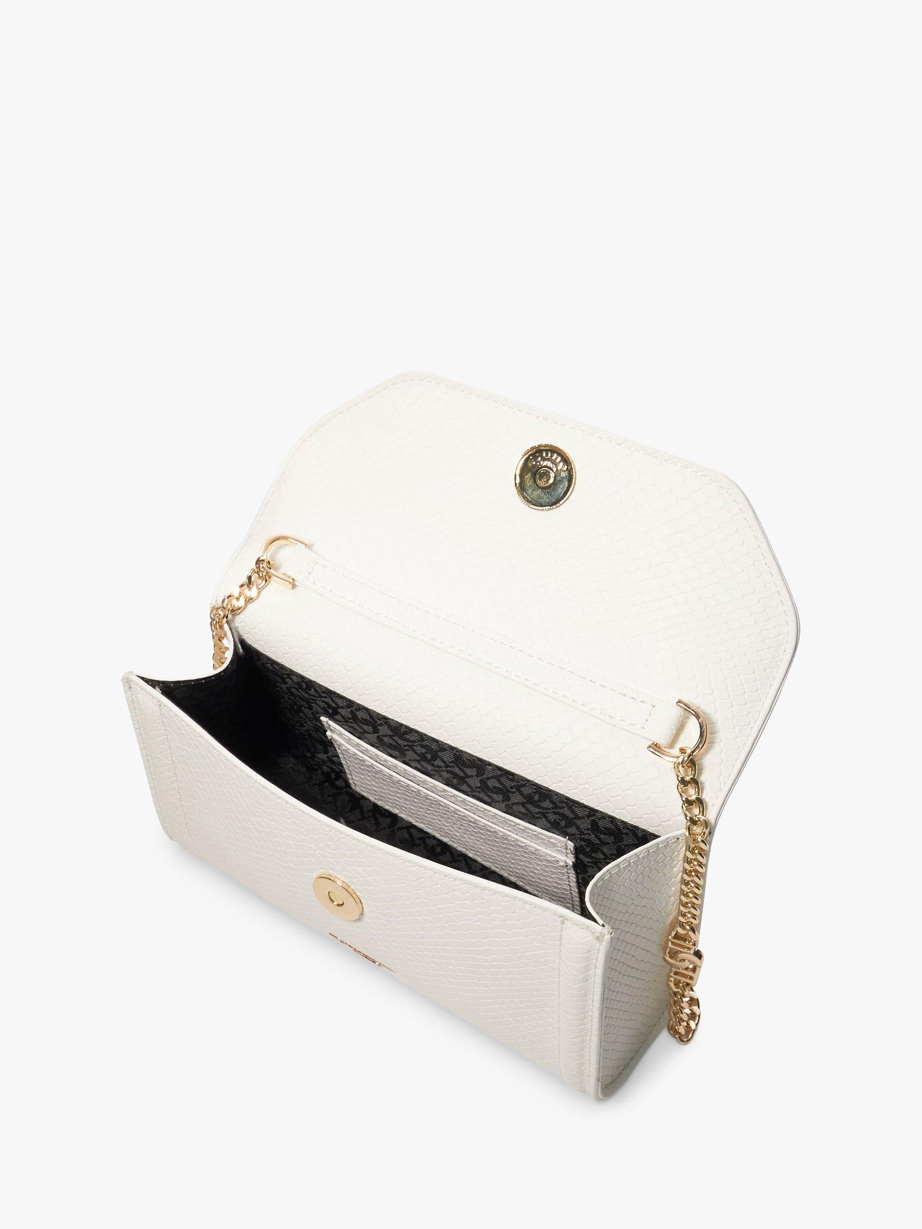 Product image 4 of 5, which shows Dune London Bellini Box Clutch Bag, White