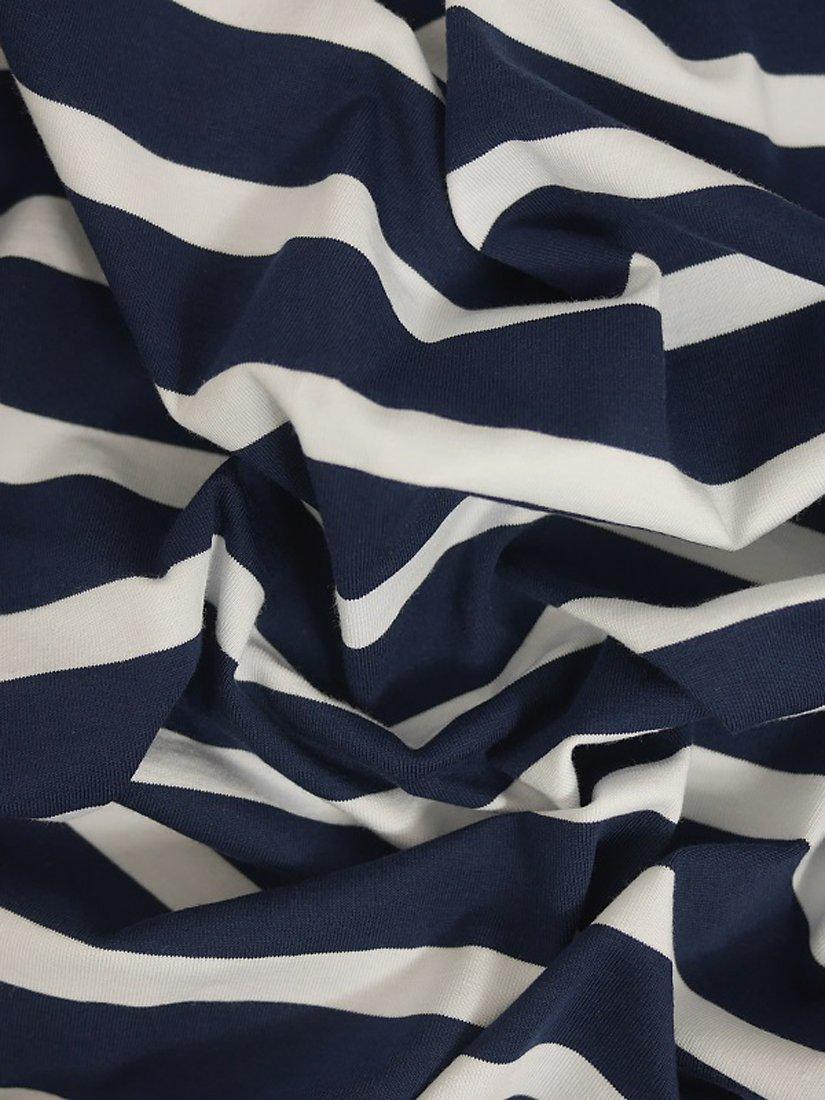 Montreux Fabrics Stripe Jersey Fabric, Navy/White