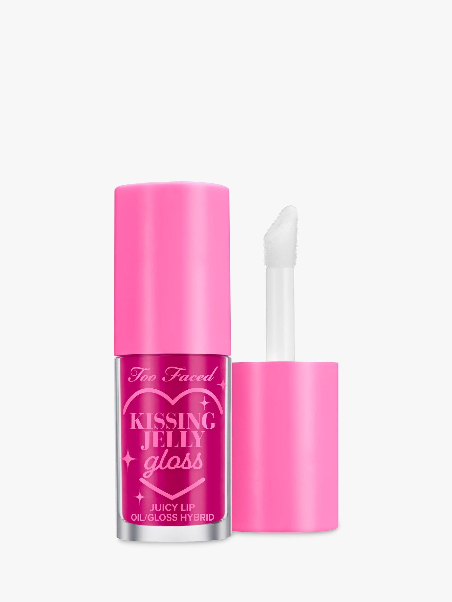 Product image 1 of 7, which shows Too Faced Kissing Jelly Lip Oil Gloss, Raspberry