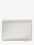 Dune Blossoming Satin Flower Clutch Bag, White