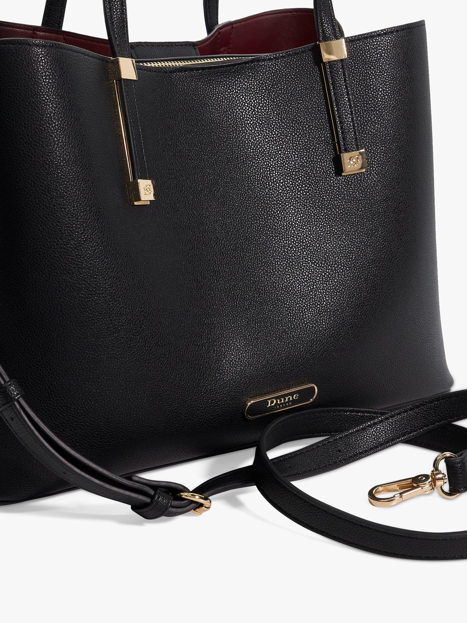 Dune Dorry Recycled Synthetic Tote Bag Black