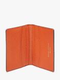 Aspinal of London Double Fold Pebble Leather Card Holder, Orange