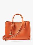 Aspinal of London Pebble Leather Midi London Tote Bag, Orange